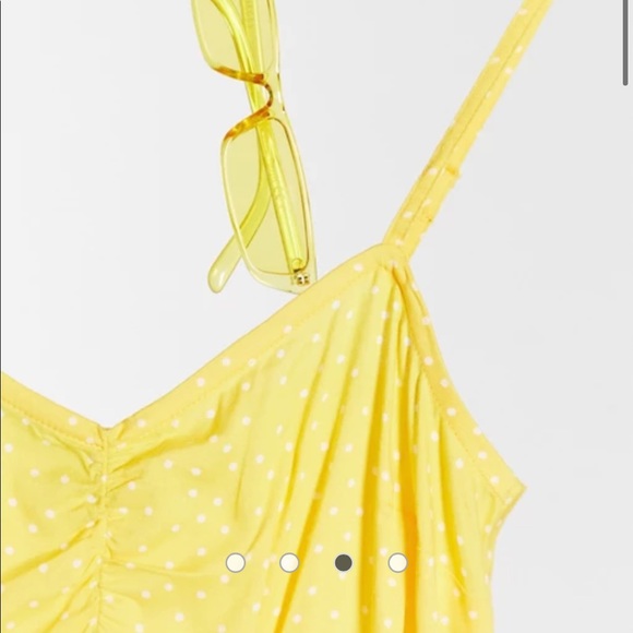 ASOS Miss Selfridge romper in ochre spot - Picture 3 of 4